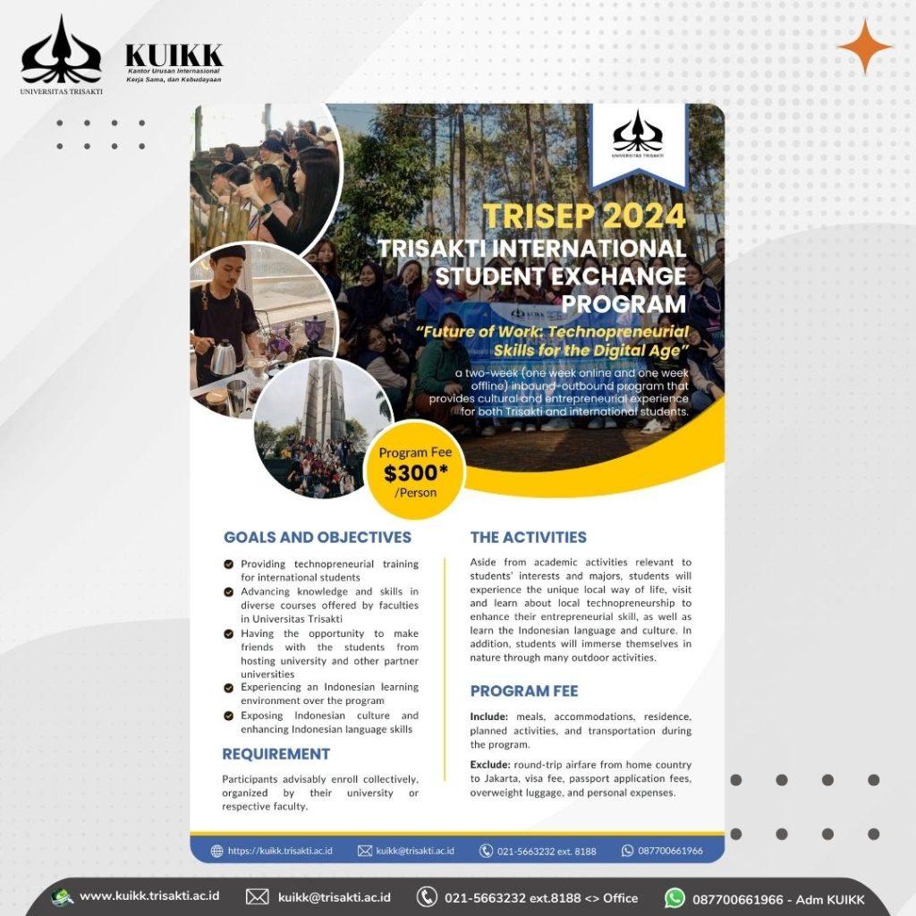 TRISEP (Trisakti International Student Exchange Program) August Program…